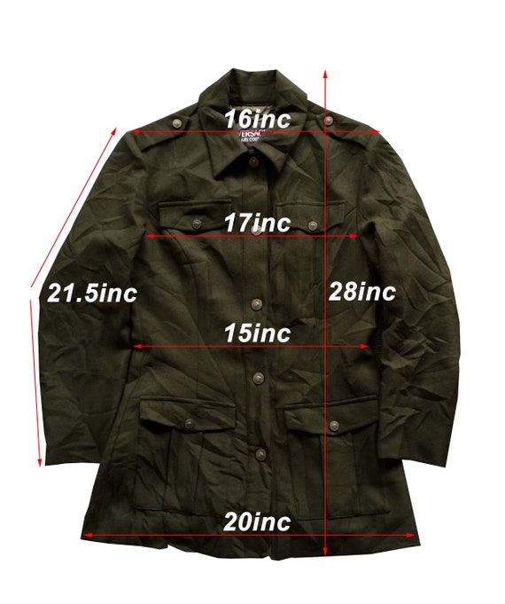 Vintage Versace Jeans Couture 90s 80s Coat Jacket Button Down Rare