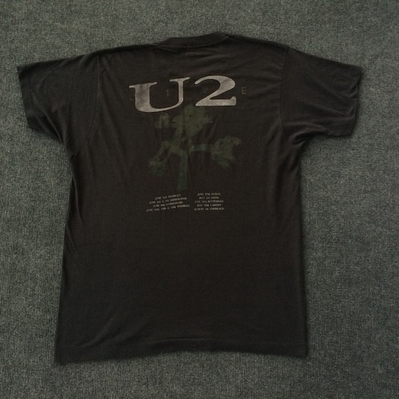 Vintage U2 Joshua Tree Live 80s Rock 2 Sided Tour Original