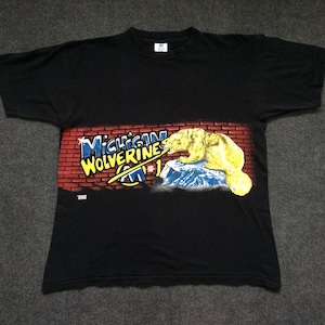 Vintage Michigan Wolverines Short Sleeve Rare 90s T Shirt