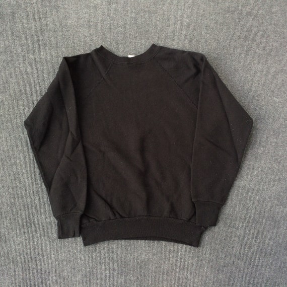 Vintage Black Color Plain Sweatshirt Size XS Hip … - image 3