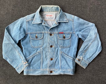 Vintage Armani Jeans Denim Jacket Coat Quilt Lined Parka