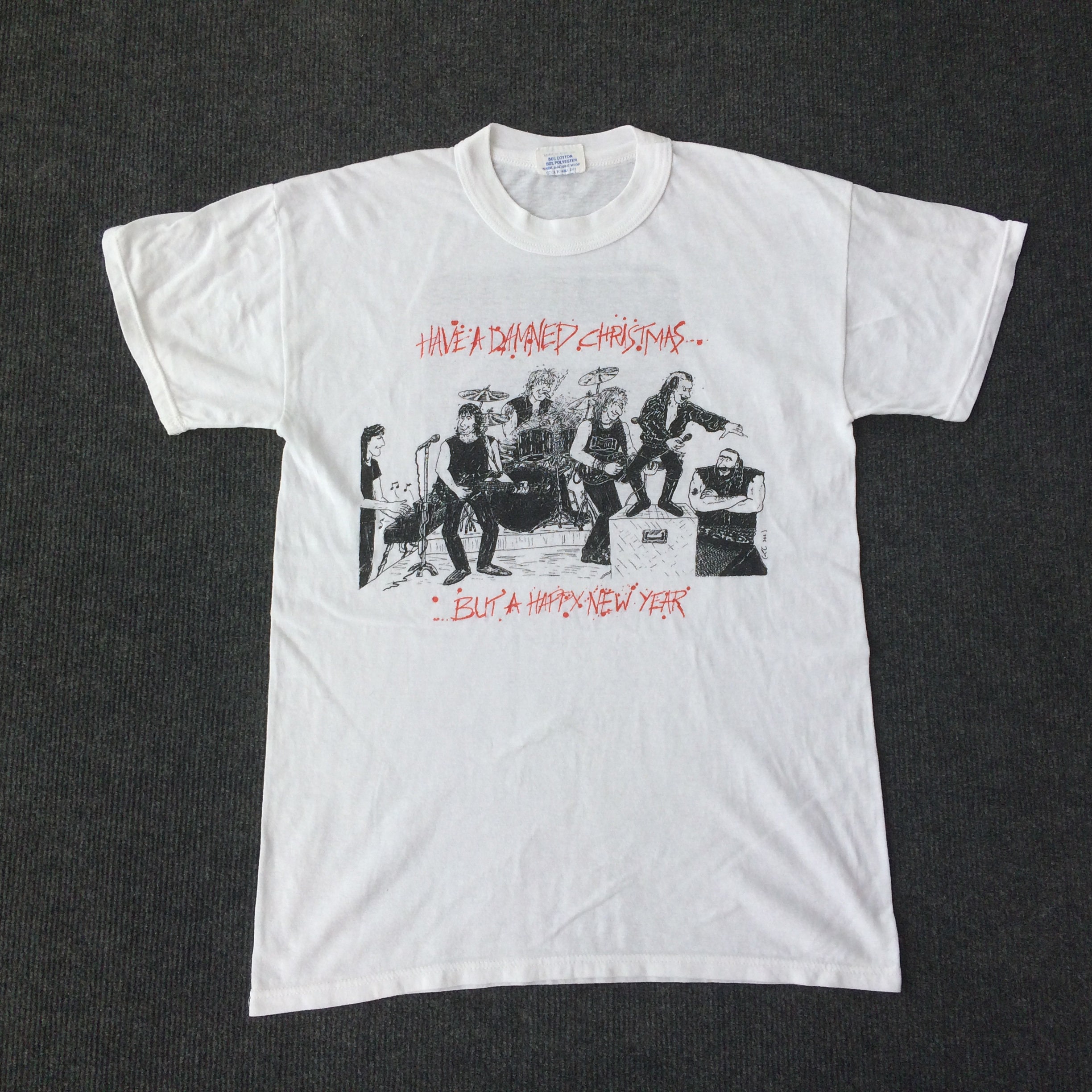 Vintage the Damned Christmas 80s Tour Original Rare Uk T Shirt - Etsy