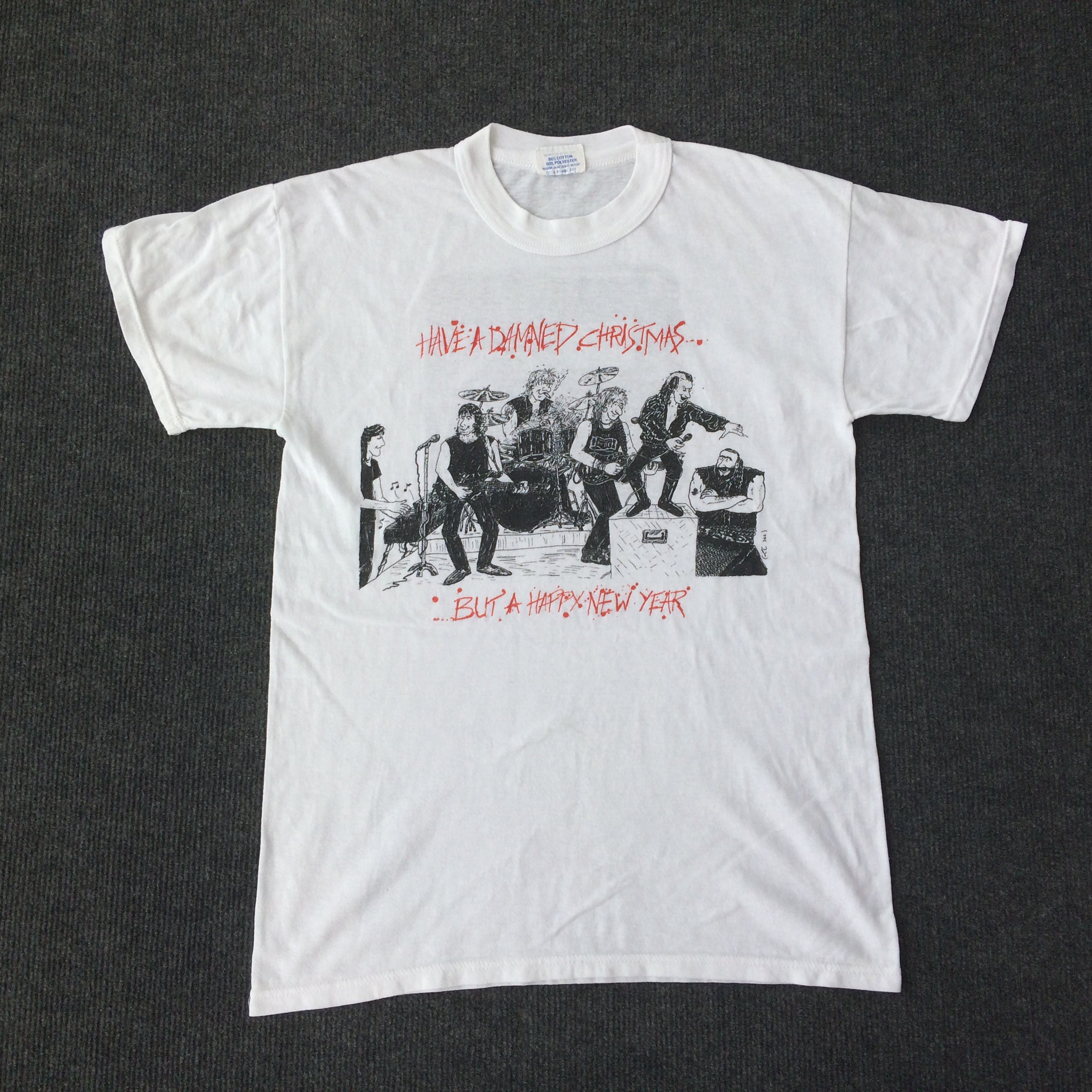 Vtg the Damned Christmas 80s Tour Original Rare Uk T Shirt - Etsy