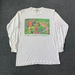 Vintage The Living Forest Long Sleeve 90s Rare T shirt