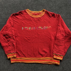 Vintage United Colors Of Benetton Ethnic Colors Size S polo Sport 90s Sweater Sweatshirt