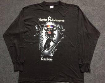 美品 80年代 ビンテージ レインボウ リッチー・ブラックモア タンクトップ 美品 80年代 ビンテージ レインボウ リッチー・ブラックモア