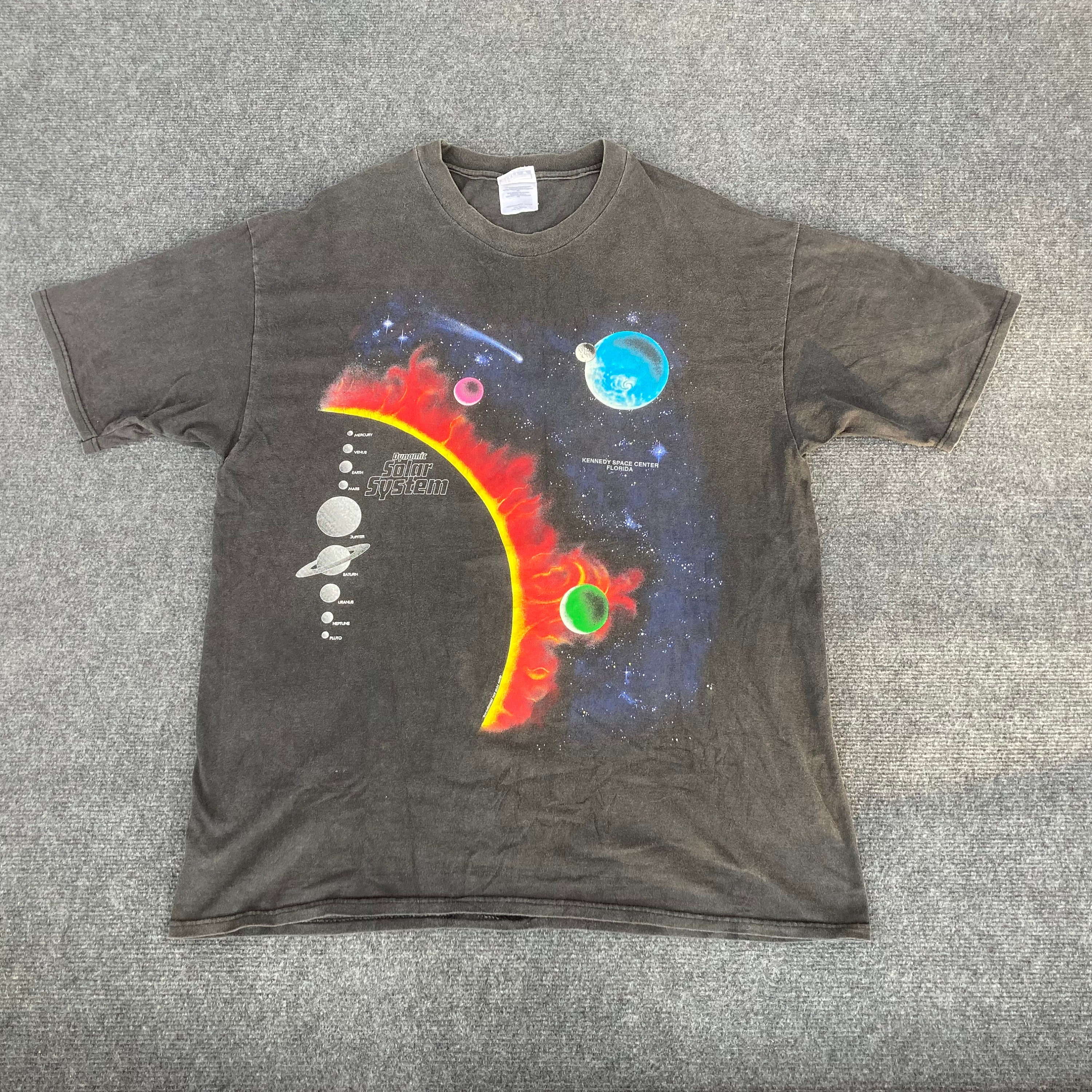 ⭐︎90〜00s Vintage Solar System Anvil Tee VTG Vintage 90s Human I Tees Solar System Astronomy Anvil