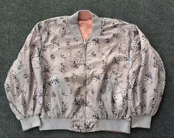 Vintage Sukajan Reversible Jacket Embroidered Souvenirs Bomber Varsity Japanese Women Jacket