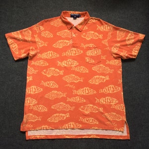 Vintage Polo Ralph Lauren Fish Polo Sport 90s Short Sleeve Rare shirt