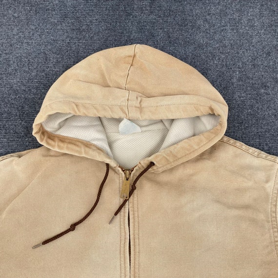 Buy Vintage Carhartt Hooded Active Jacket Faded Style Brown  
