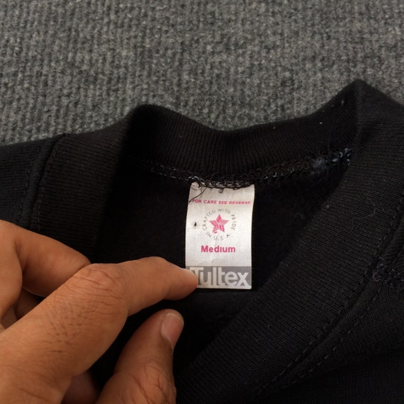 Vintage Black Color Plain Sweatshirt Size XS Hip … - image 2