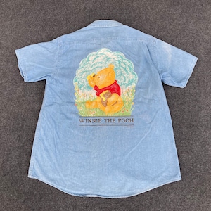 Vintage Winnie The Pooh Denim Collection Short Sleeve Shirt
