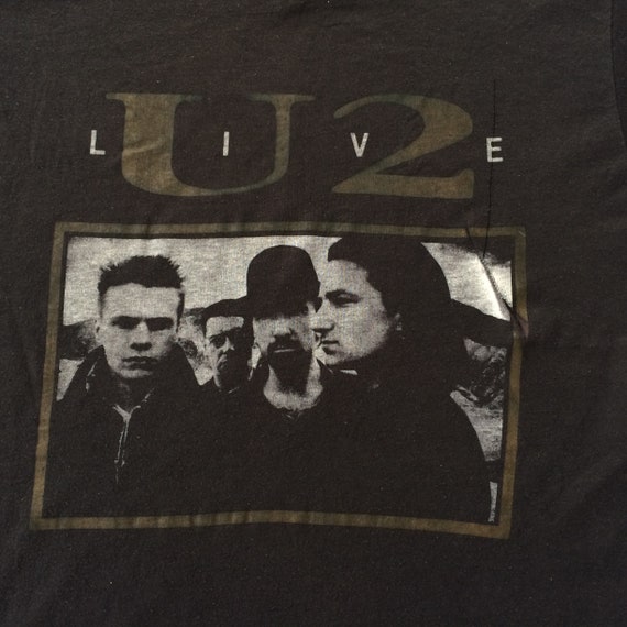Vintage U2 Joshua Tree Live 80s Rock 2 Sided Tour Original