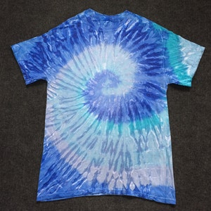 Vintage 80er 90er Jahre blau Tie Dye T Shirt