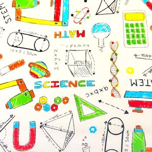 Science, Technology, Engineering and Math With a Little Bit of Art MTO Adjustable, Snapped Bandana Bib XXS-XXL