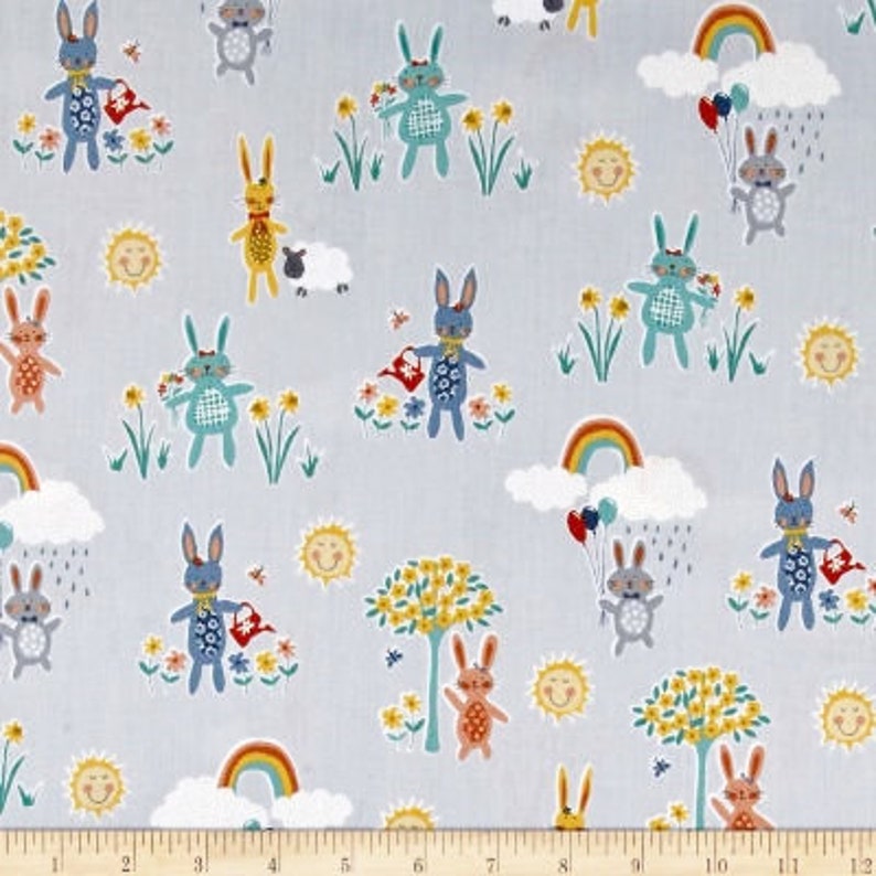 XXS-XL Springtime Bunnies and Their Pet Sheep Bandana