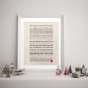 CAREGIVER DAYCARE RETIREMENT Poem Digital Download - Daycare Provider Gift, Retirement Gift, Caregiver, Godmother, Stepmother, Like a Mother