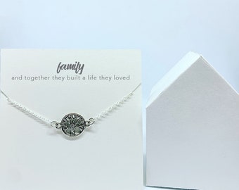 Family Necklace | Dainty Necklace, Wedding Gift, Bridal Shower Gift, Gift for Her, Family Tree Necklace, New Baby Gift, Anniversary Gift