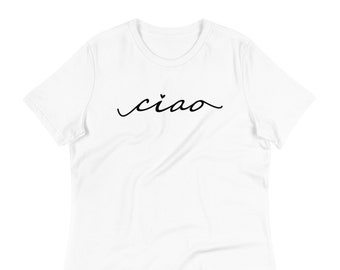 Ciao - ontspannen dames-T-shirt - Ciao-T-shirt - Italiaans T-shirt - relaxte pasvorm - Ciao-T-shirt