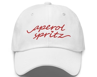 Chapéu Aperol Spritz Dad com bordado - Chapéu Spritz - Boné Spritz - Boné Aperitivo Time - Chapéu Spritz da moda - Boné Spritz fofo