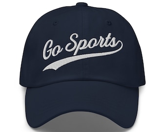 Go Sports - Dad hat with Embroidery - Go Sports Dad Hat - Go Sports Hat - Go Sports Cap