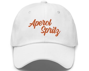 Chapéu Aperol Spritz Dad com bordado - Chapéu Spritz - Boné Spritz - Chapéu Aperol fofo - Chapéu Aperol moderno