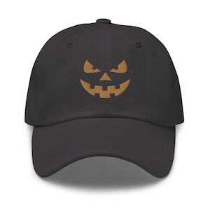 Jack O Lantern Dad Hat with Embroidery - Jack O Lantern Cap - Jack O Lantern Hat - Halloween Hat