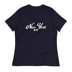 New York NY Women&#39;s Relaxed T-Shirt - New York T-shirt - New York Graphic Tee - NY T-Shirt