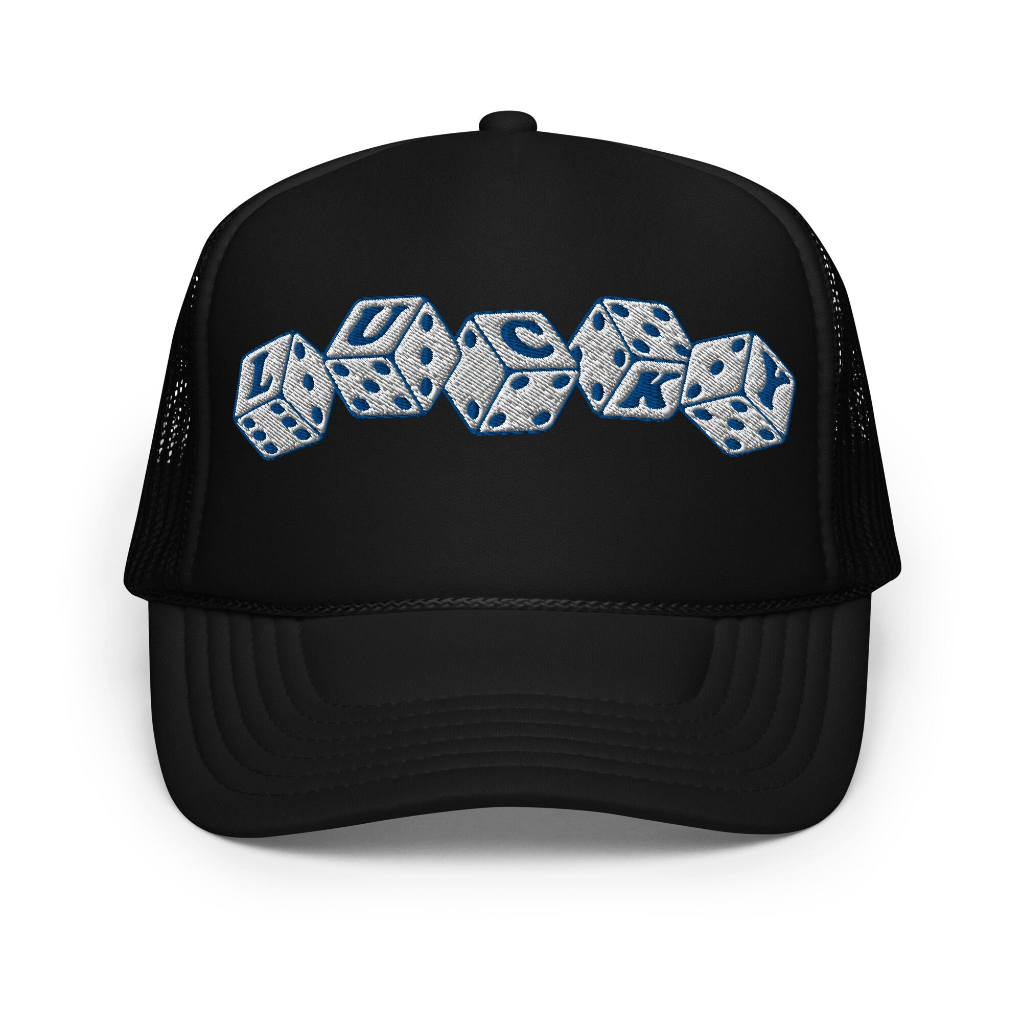 Casquette de camionneur en mousse Lucky Dice avec broderie
