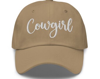 Gorro de vaquera para papá con bordado - Gorro de vaquera - Gorra de vaquera - Lindo gorro de vaquera para papá - Moderno gorro de vaquera para papá