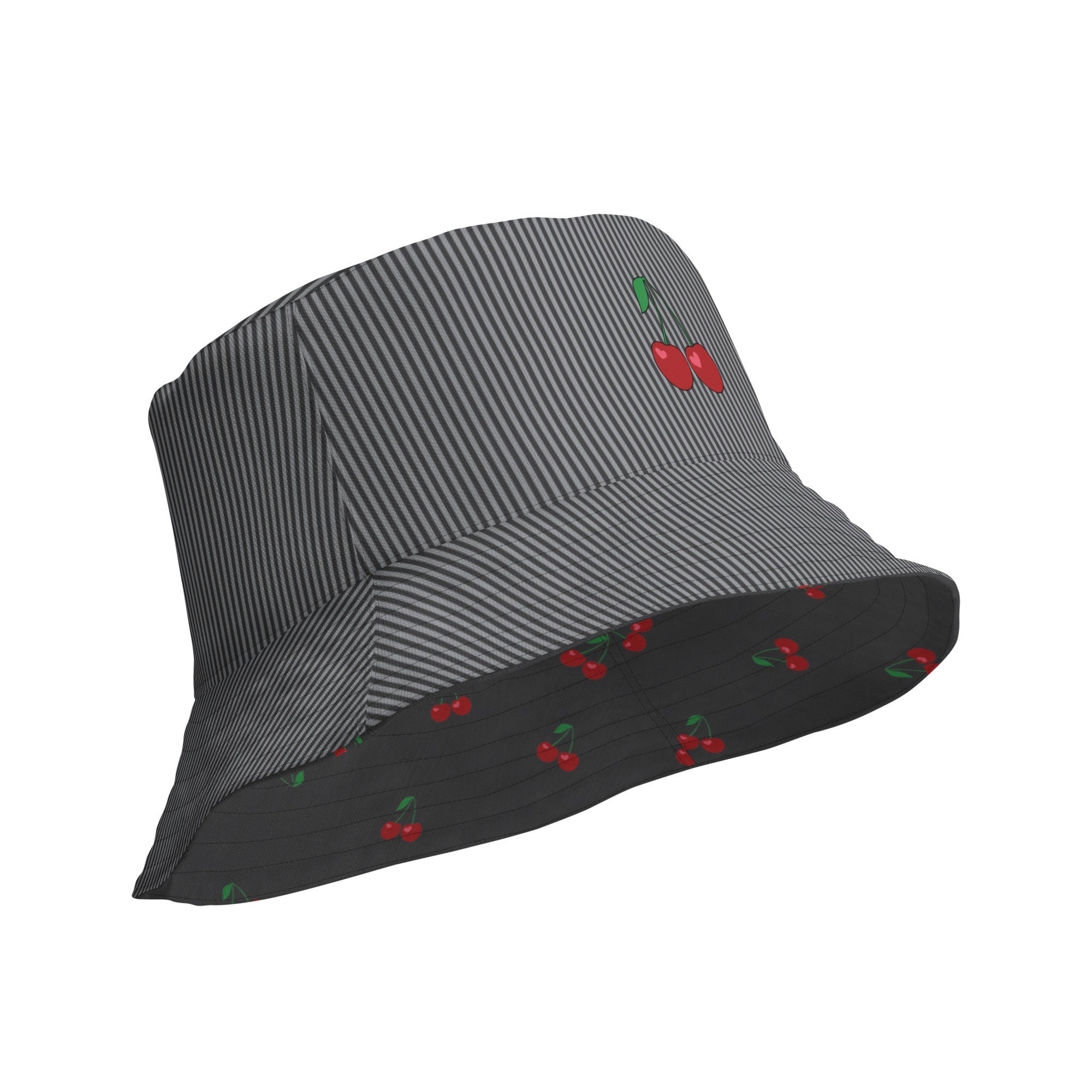 Cherry Reversible Bucket Hat - Cherries Bucket Hat - Cherry on Top