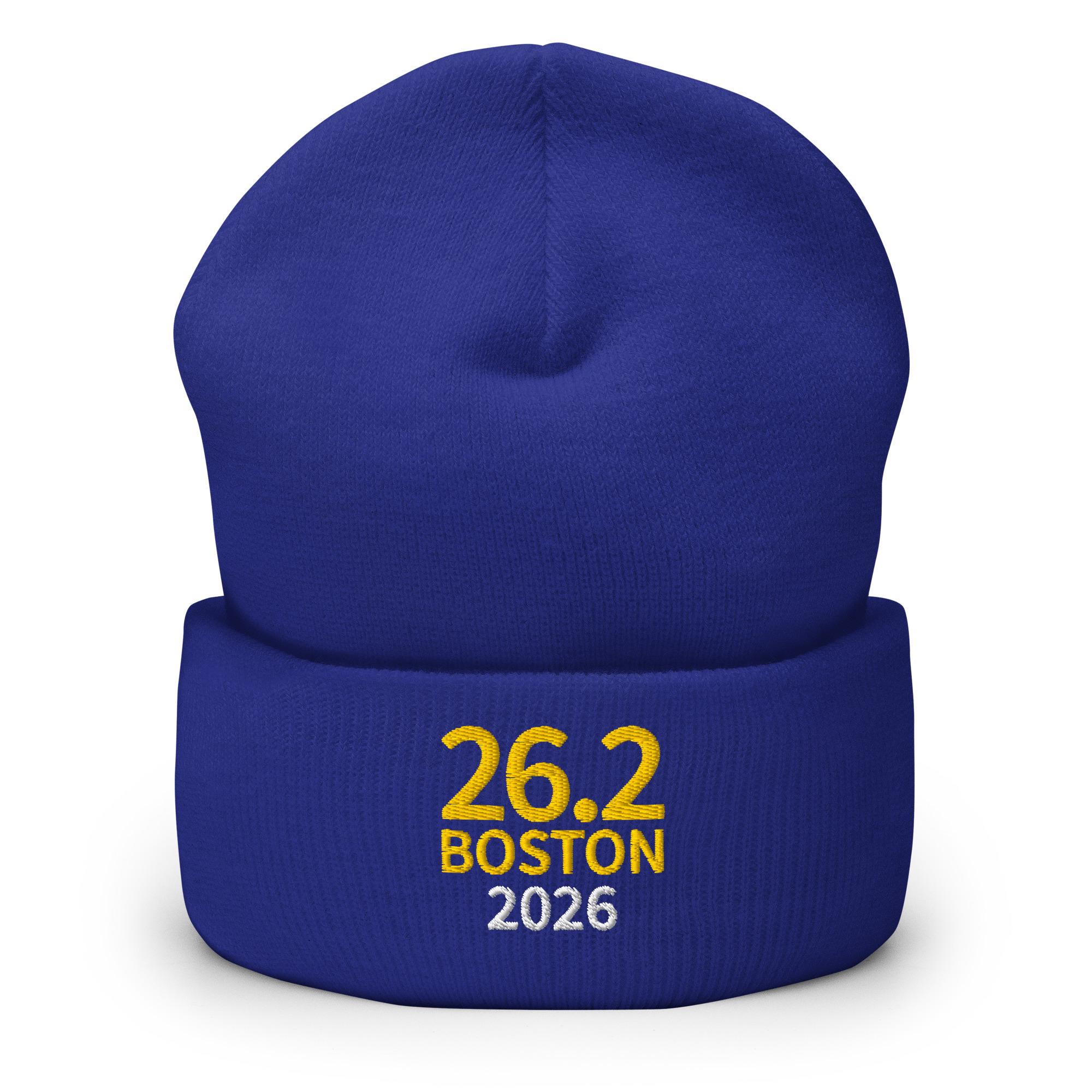 Boston Marathon 2026 Cuffed Beanie With Embroidery, Boston