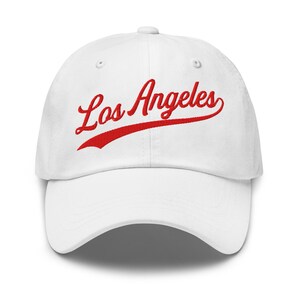 Los Angeles Dad Hat with Embroidery - Los Angeles Hat - Los Angeles Cap - LA Dad Hat - LA Dad Cap - Retro LA Hat - Retro Los Angeles Hat