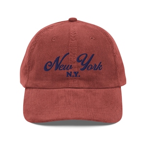 New York NY Vintage corduroy pet met borduursel - New York Dad Hat - New York Cap - New York Hat