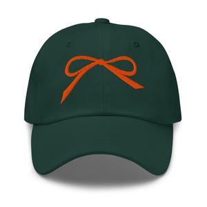 Dad Hat Bow met borduurwerk - schattige hoed met geborduurde strik - Trendy Dad Hat met strik - Geborduurde strikhoed - Coquette-strikhoed