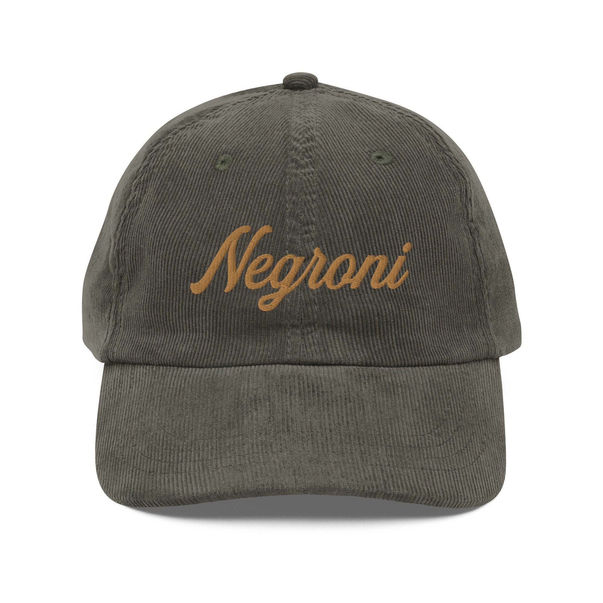 Negroni Vintage Corduroy Cap with Embroidery - Negroni Corduroy Dad Hat - Negroni Dad Hat - Negroni Cap