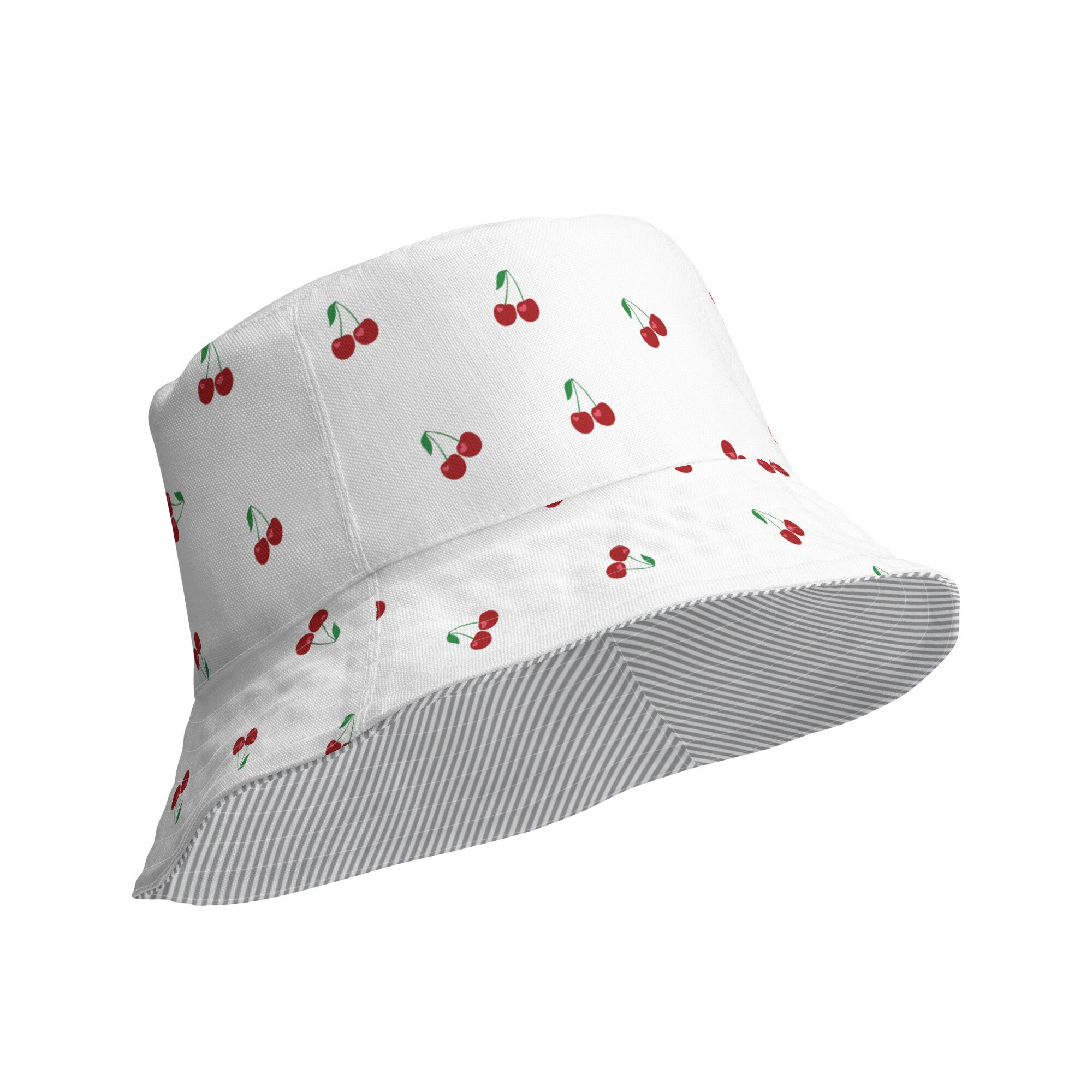 Cherry Reversible Bucket Hat - Cherries Bucket Hat - Cherry  display picture 3