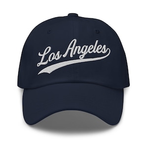 Los Angeles Dad Hat with Embroidery - Los Angeles Hat - Los Angeles Cap - LA Dad Hat - LA Dad Cap - Retro LA Hat - Retro Los Angeles Hat