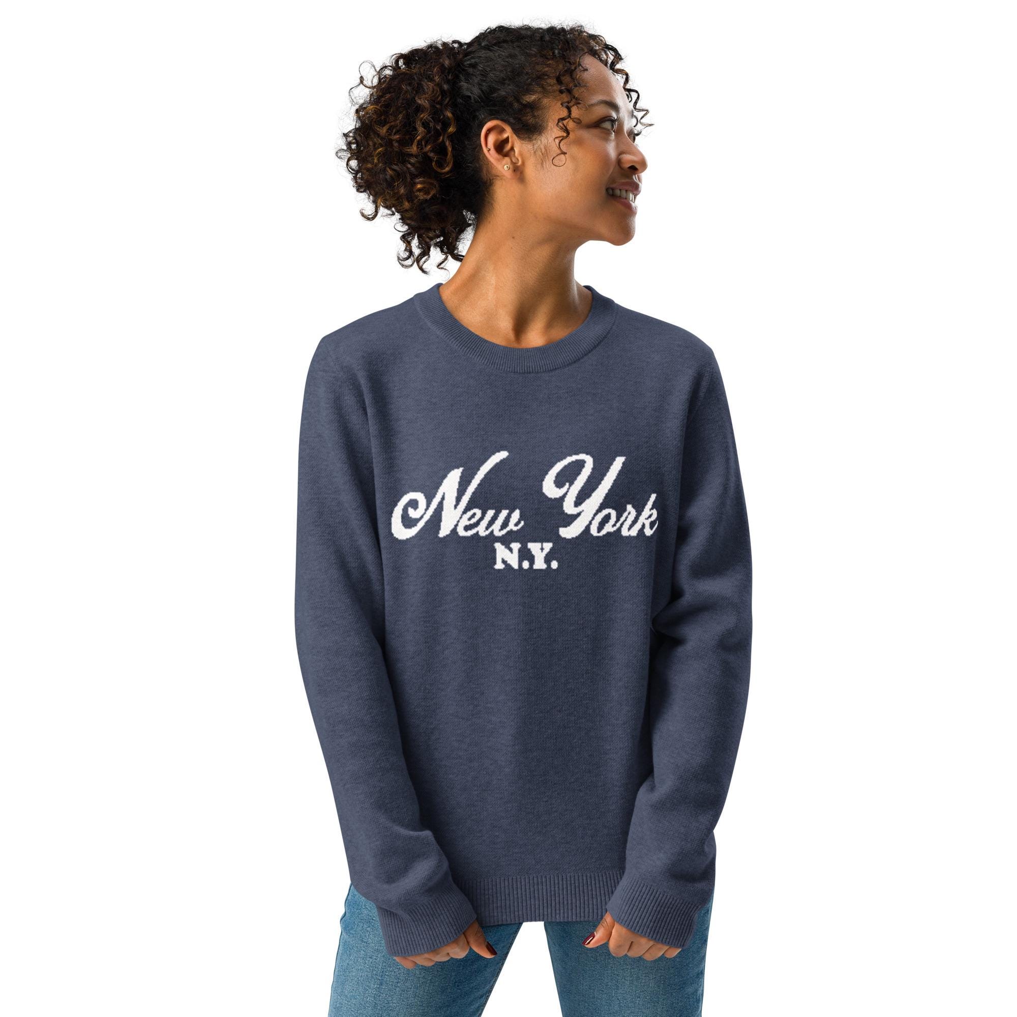 New York, NY Knitted Crew Neck Sweater - New York Sweater - New  display picture 1