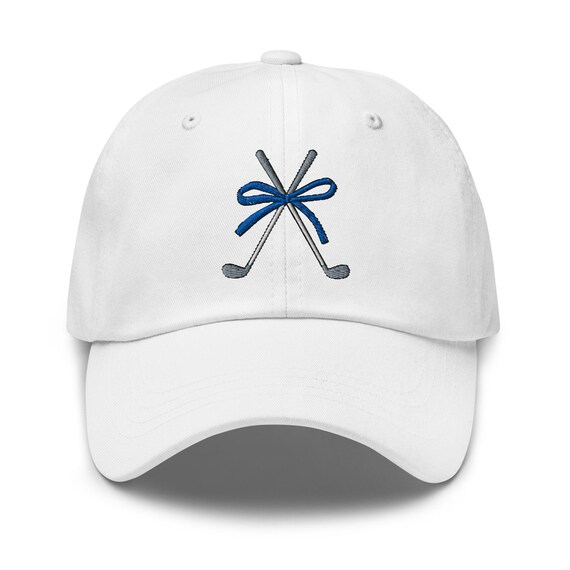 Golf Clubs Bow Dad Hat With Embroidery Golf Dad Hat Golf Cap