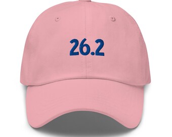 1111-014 ランニングパット 26.2 Dad Hat With Embroidery - Run Dad Hat - Marathon Training Dad