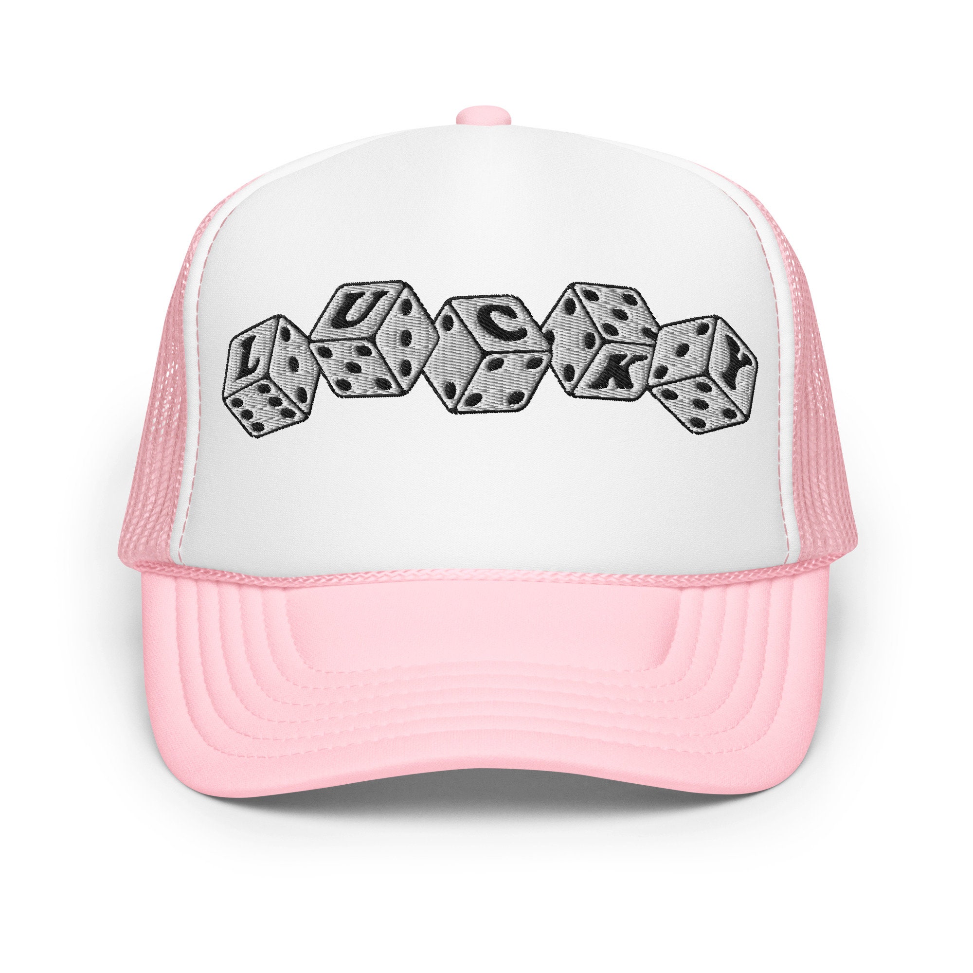 Chapeau Camionneur Mousse 'Dés Chanceuse' Brodé - Katsboutiquenewyork - Taille M