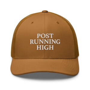 Post Running High Trucker Hat with Embroidery - Running Hat - Runners High Trucker Hat - Runners Hat - Runner Baseball Cap - Marathon High