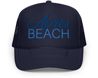 Après Beach schuimrubberen truckermuts met borduursel - Après Beach Trucker - Après Beach Hat - Après Beach Cap - Strandhoed