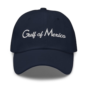 Gulf of Mexico Dad Hat with Embroidery - Subtle Anti Trump Hat - Anti Gulf of America Hat - Gulf Coast Hat - Liberal Gift