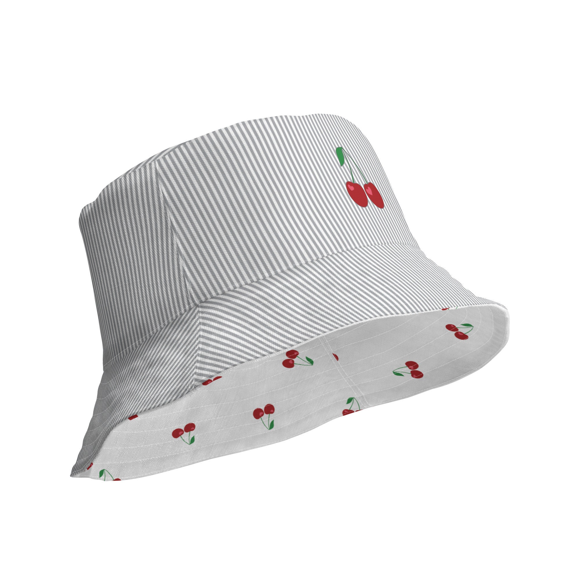 3956 Washed Bucket Hat and , XXL, Cherry Glow Colorful Cherry Bucket Hat main image 3