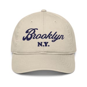 Brooklyn NY Organic Dad hat with Embroidery - Brooklyn Dad Hat - Brooklyn Baseball Cap - Brooklyn New York Hat