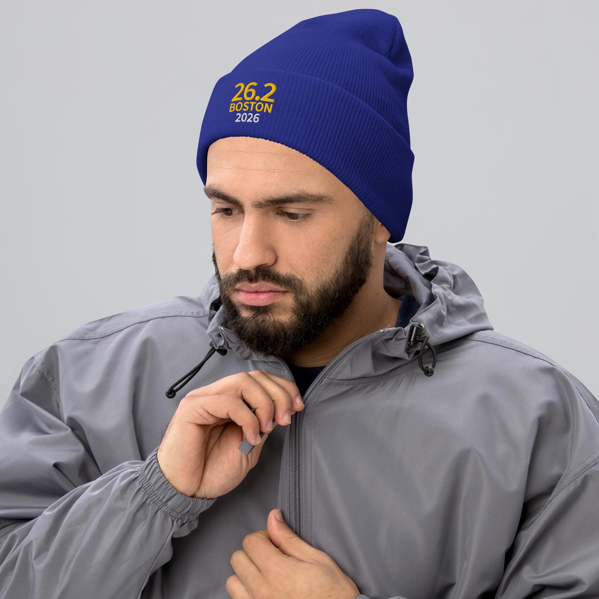Boston Marathon 2026 Cuffed Beanie With Embroidery, Boston