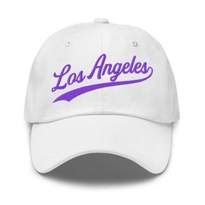 Los Angeles Dad Hat with Embroidery - Los Angeles Hat - Los Angeles Cap - LA Dad Hat - LA Dad Cap - Retro LA Hat - Retro Los Angeles Hat