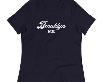 Brooklyn NY Women's Relaxed T-Shirt - New York City Tee - Brooklyn Tee - Brooklyn NY T-Shirt